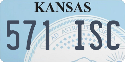 KS license plate 571ISC