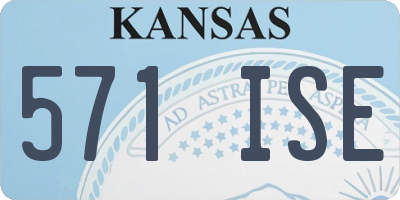 KS license plate 571ISE