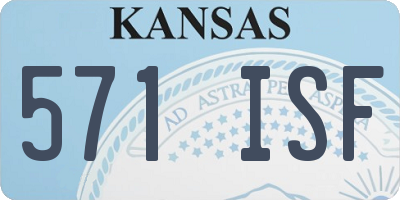 KS license plate 571ISF