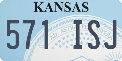 KS license plate 571ISJ