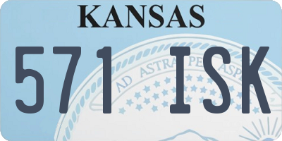 KS license plate 571ISK