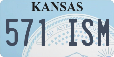 KS license plate 571ISM