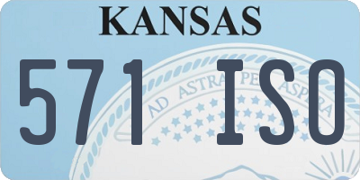KS license plate 571ISO