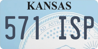 KS license plate 571ISP