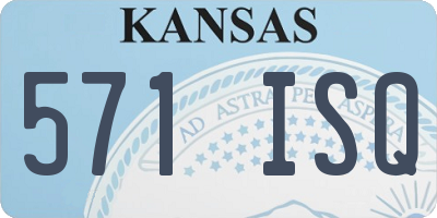 KS license plate 571ISQ