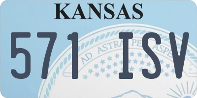 KS license plate 571ISV