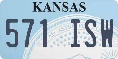 KS license plate 571ISW