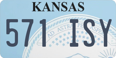 KS license plate 571ISY