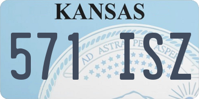 KS license plate 571ISZ