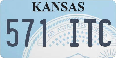 KS license plate 571ITC