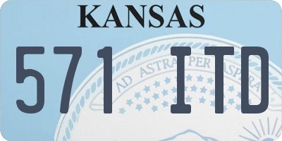 KS license plate 571ITD