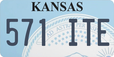 KS license plate 571ITE