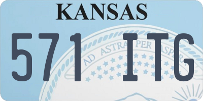 KS license plate 571ITG