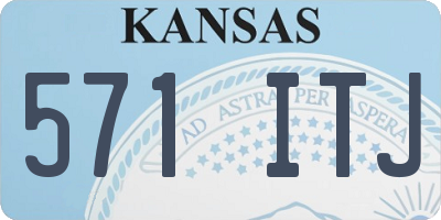 KS license plate 571ITJ