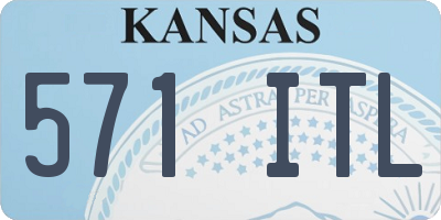 KS license plate 571ITL