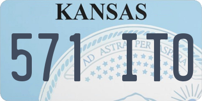 KS license plate 571ITO