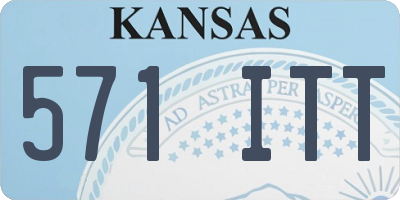 KS license plate 571ITT