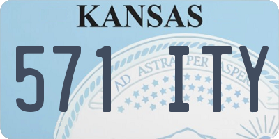 KS license plate 571ITY