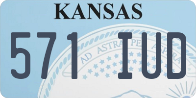 KS license plate 571IUD