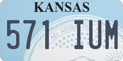 KS license plate 571IUM