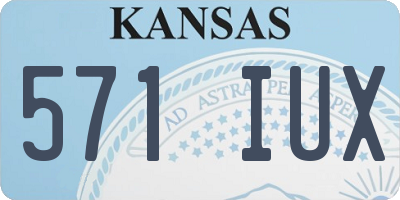 KS license plate 571IUX