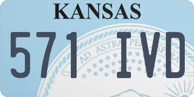 KS license plate 571IVD