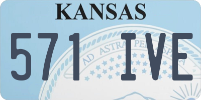 KS license plate 571IVE