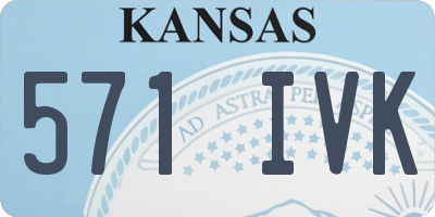 KS license plate 571IVK