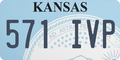 KS license plate 571IVP