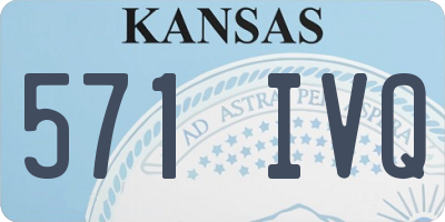 KS license plate 571IVQ