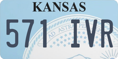 KS license plate 571IVR