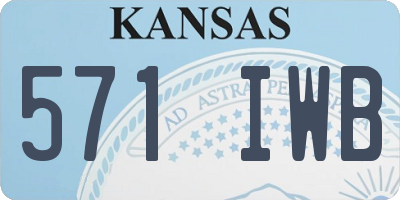 KS license plate 571IWB