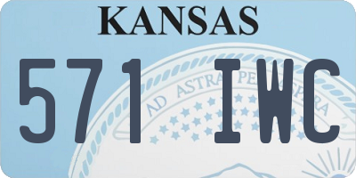 KS license plate 571IWC