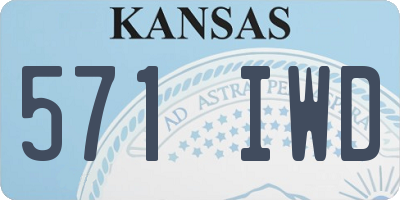 KS license plate 571IWD