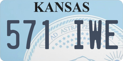 KS license plate 571IWE