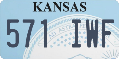 KS license plate 571IWF