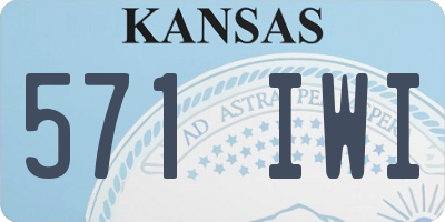 KS license plate 571IWI
