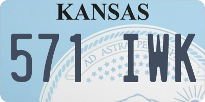 KS license plate 571IWK