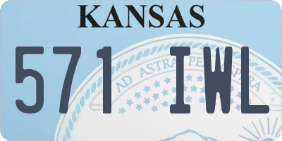 KS license plate 571IWL