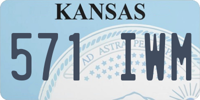 KS license plate 571IWM