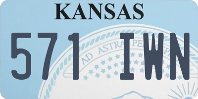 KS license plate 571IWN