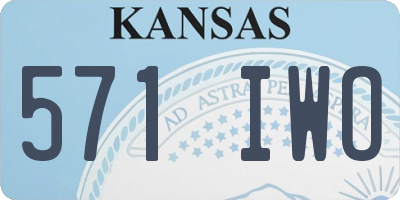 KS license plate 571IWO