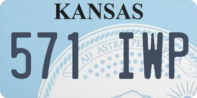 KS license plate 571IWP