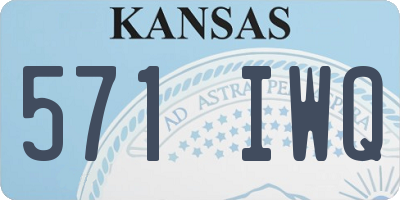 KS license plate 571IWQ