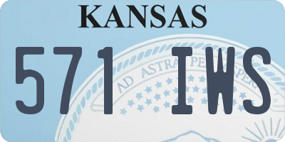 KS license plate 571IWS
