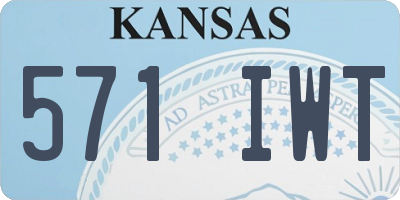 KS license plate 571IWT