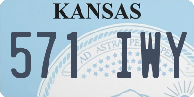 KS license plate 571IWY