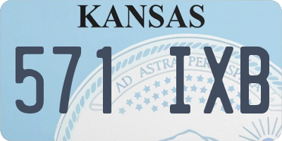KS license plate 571IXB