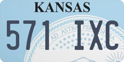 KS license plate 571IXC