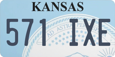 KS license plate 571IXE